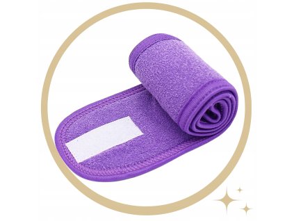 Opaska do wlosow kosmetyczna fioletowa glowe regulowana rzep frotte make up Marka Inna marka