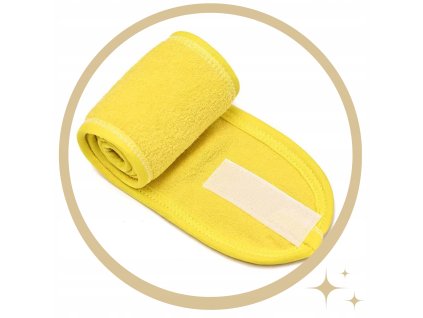 Opaska do wlosow kosmetyczna zolta na glowe regulowana rzep frotte make up Marka Inna marka