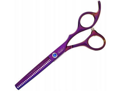 Kadeřnické nůžky N882  pro praváky, 5,5" fialové