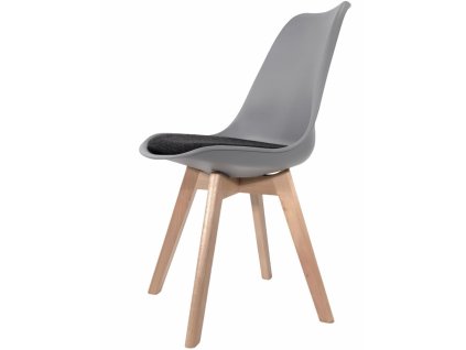 Krzeslo skandynawskie MONZA ST LIGHT GREY Black Fabric II [5853] 1200