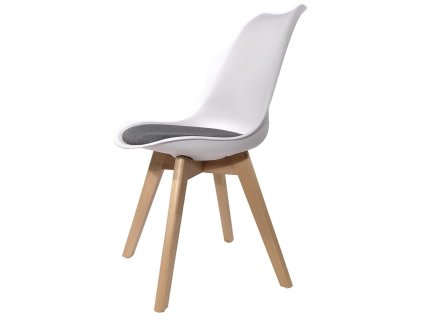 Krzeslo MONZA ST WHITE Grey Fabric II [614] 1200