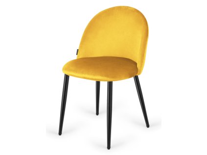 Krzeslo tapicerowane GLORIA MUSTARD VELVET [25804] 1200