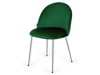 Krzeslo tapicerowane GLORIA GREEN VELVET SILVER [24009] 1200