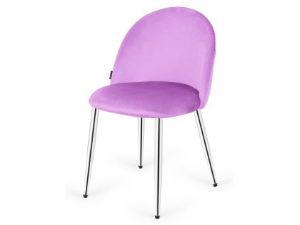 Krzeslo tapicerowane GLORIA VIOLET VELVET SILVER [24027] 1200