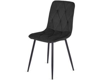 Krzeslo tapicerowane BORGO VELVET BLACK [9679] 1200