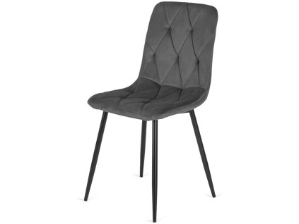 Krzeslo tapicerowane BORGO VELVET DARK GREY [26937] 1200
