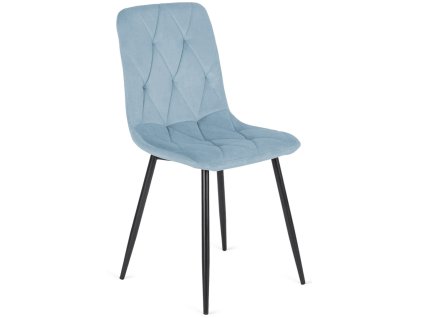 Krzeslo tapicerowane BORGO VELVET LIGHT BLUE [11688] 1200