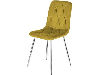 Krzeslo tapicerowane BORGO VELVET OLIVE SILVER [27833] 1200