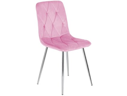 Krzeslo tapicerowane BORGO VELVET PINK SILVER [20359] 1200