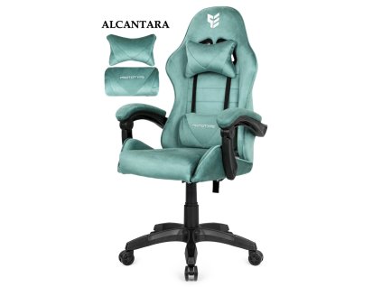 Fotel obrotowy gamingowy HERO ENZO MINT ALCANTARA [24706] 1200