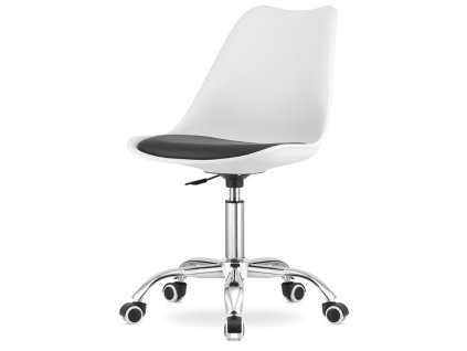 Krzeslo obrotowe MONZA OFFICE WHITE BLACK FABRIC II [25272] 1200