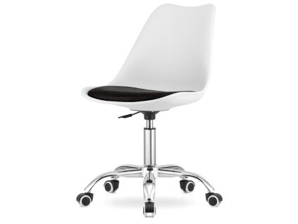 Krzeslo obrotowe MONZA OFFICE WHITE BLACK FABRIC II [25318] 1200