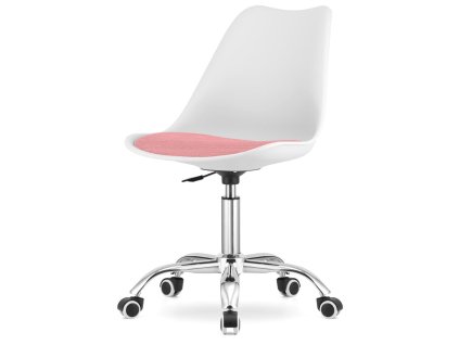 Krzeslo obrotowe MONZA OFFICE WHITE PINK FABRIC II [25402] 1200