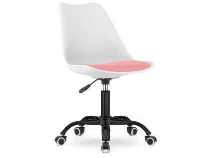 Krzeslo obrotowe MONZA OFFICE WHITE PINK FABRIC II SMOKE [25392] 1200