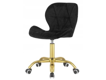 Krzeslo obrotowe VASTO OFFICE VELVET BLACK GOLD [28842] 1200