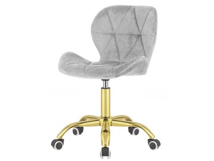 Krzeslo obrotowe VASTO OFFICE VELVET GREY GOLD [28844] 1200