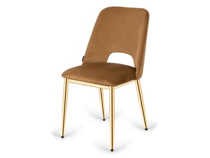 Krzeslo tapicerowane GOTI TRUFLE VELVET GOLD [19032] 1200