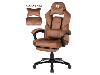 Fotel obrotowy do biurka TITAN BROWN ALCANTARA PRO [28118] 1200