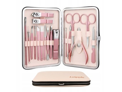 PROFESJONALNY ZESTAW PEDICURE MANICURE 18 NARZEDZI PIELEGNACJI PAZNOKCI