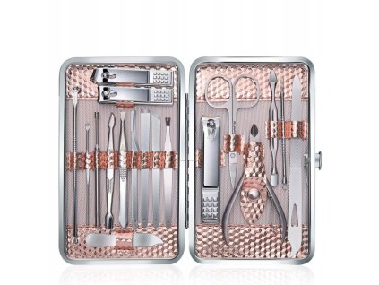 PROFESJONALNY ZESTAW PEDICURE MANICURE 18 NARZEDZI DO PIELEGNACJI