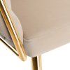 Krzeslo Fotel do salonu IMPERIA Welurowy Plecione GLAMOUR bezowo zloty Glebokosc mebla 54 cm