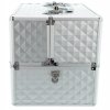 Kuferek kosmetyczny walizka na kosmetyki lampe 3D SREBRNY EAN GTIN 5903818683418