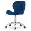2441 7 kosmeticky taburet luxury modra chromova zakladna