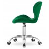 2447 2 kosmeticky taburet luxury zelena chromova zakladna