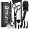 ZESTAW FRYZJERSKI XXL PROFESJONALNE NOZYCZKI DEGAZOWKI PELERYNA ALPHA EAN GTIN 5905575736970