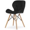 Krzeslo tapicerowane VASTO BLACK VELVET [11533] 1200