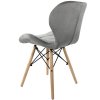 Krzeslo skandynawskie tapicerowane VASTO GREY VELVET [1354] 1200