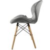 Krzeslo skandynawskie tapicerowane VASTO GREY VELVET [1353] 1200
