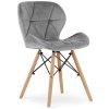 Krzeslo tapicerowane VASTO GREY VELVET [11559] 1200