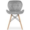 Krzeslo tapicerowane VASTO GREY VELVET [11826] 1200