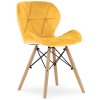 Krzeslo tapicerowane VASTO MUSTARD VELVET [25719] 1200