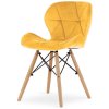 Krzeslo tapicerowane VASTO MUSTARD VELVET [25717] 1200