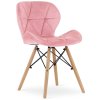 Krzeslo tapicerowane VASTO PINK VELVET [17327] 1200