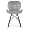 Krzeslo tapicerowane VASTO GREY VELVET SMOKE [11083] 1200