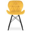 Krzeslo tapicerowane VASTO MUSTARD VELVET SMOKE [25723] 1200