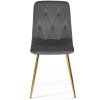 Krzeslo tapicerowane BORGO VELVET DARK GREY GOLD [13015] 1200