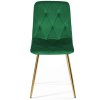 Krzeslo tapicerowane BORGO VELVET GREEN GOLD [20309] 1200
