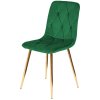 Krzeslo tapicerowane BORGO VELVET GREEN GOLD [20308] 1200