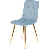 Krzeslo tapicerowane BORGO VELVET LIGHT BLUE GOLD [11683] 1200
