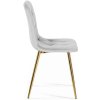 Krzeslo tapicerowane BORGO VELVET LIGHT GREY GOLD [11715] 1200