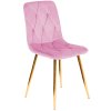 Krzeslo tapicerowane BORGO VELVET PINK GOLD [13011] 1200