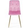 Krzeslo tapicerowane BORGO VELVET PINK GOLD [13010] 1200