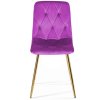 Krzeslo tapicerowane BORGO VELVET PURPLE GOLD [11670] 1200