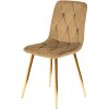 Krzeslo tapicerowane BORGO VELVET SAND GOLD [16284] 1200