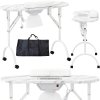 Skládací mobilní manikúrní stůl bílý BK-03
