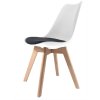 Krzeslo skandynawskie MONZA ST WHITE BLACK PU [1287] 1200